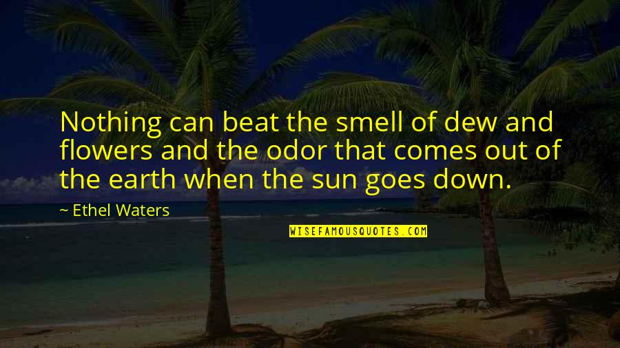 Beat You Down Quotes By Ethel Waters: Nothing can beat the smell of dew and