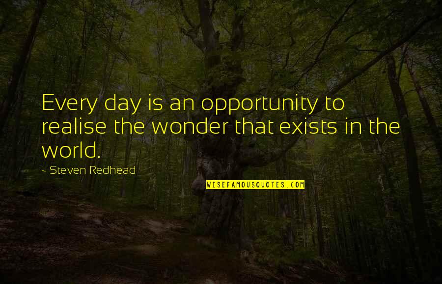Beatboxed Quotes By Steven Redhead: Every day is an opportunity to realise the
