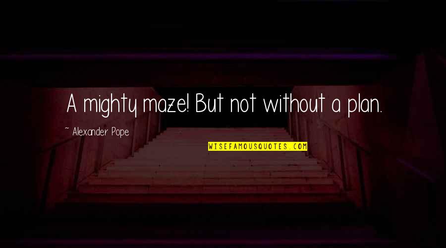 Beaten Down Quotes By Alexander Pope: A mighty maze! But not without a plan.