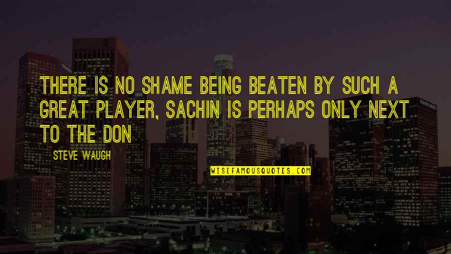 Beaten Quotes By Steve Waugh: There is no shame being beaten by such