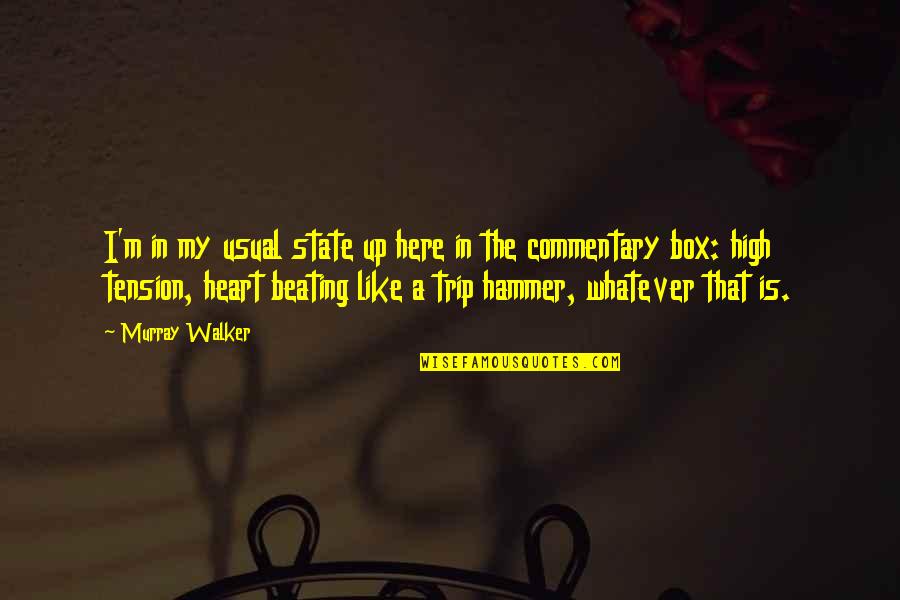 Beating Heart Quotes By Murray Walker: I'm in my usual state up here in