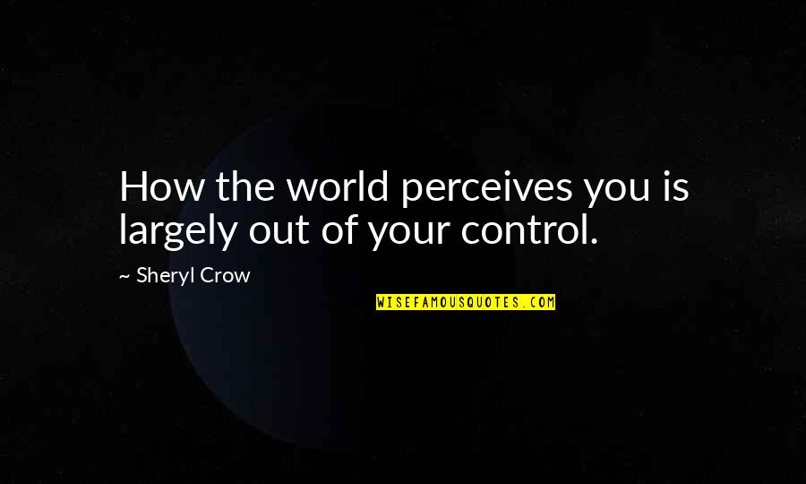 Beating Mental Illness Quotes By Sheryl Crow: How the world perceives you is largely out