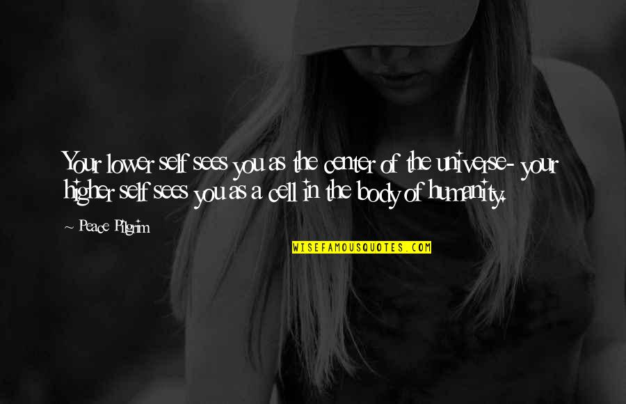 Beattie Gratitude Quotes By Peace Pilgrim: Your lower self sees you as the center Beattie Gratitude Quotes By Peace Pilgrim: Your lower self sees you as the center