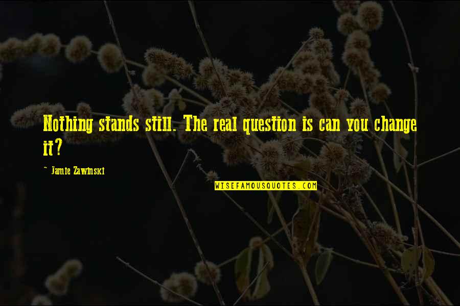 Beau Monde Recipe Quotes By Jamie Zawinski: Nothing stands still. The real question is can