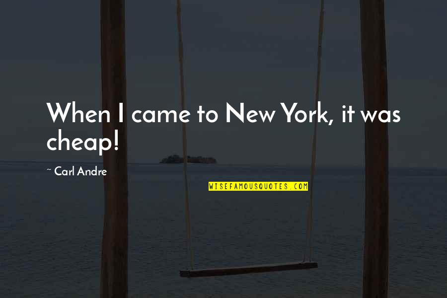 Beaudet Antiques Quotes By Carl Andre: When I came to New York, it was