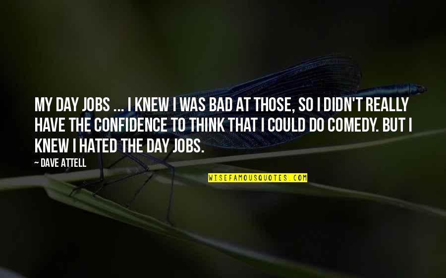 Beauharnais Toucans Quotes By Dave Attell: My day jobs ... I knew I was Beauharnais Toucans Quotes By Dave Attell: My day jobs ... I knew I was