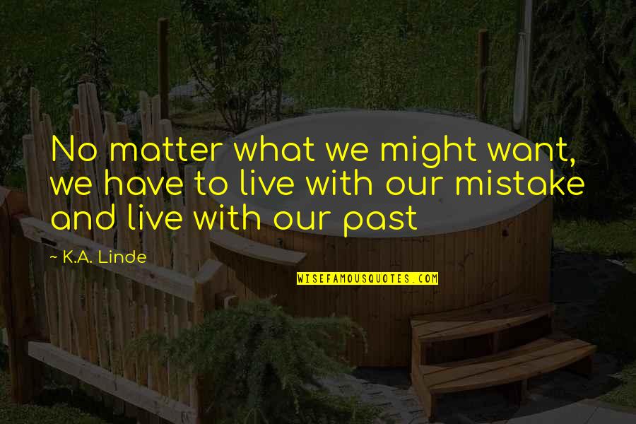 Beaurocracy Quotes By K.A. Linde: No matter what we might want, we have