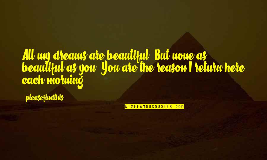 Beautiful As You Are Quotes By Pleasefindthis: All my dreams are beautiful. But none as