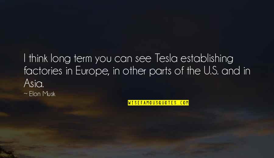 Beautiful Eyes In Hindi Quotes By Elon Musk: I think long term you can see Tesla