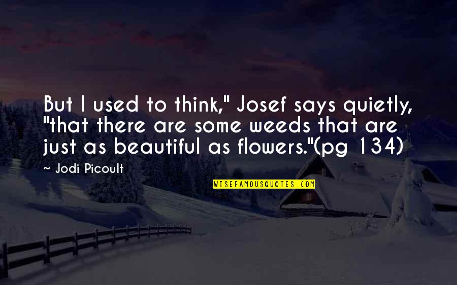 Beautiful Flowers And Quotes By Jodi Picoult: But I used to think," Josef says quietly,