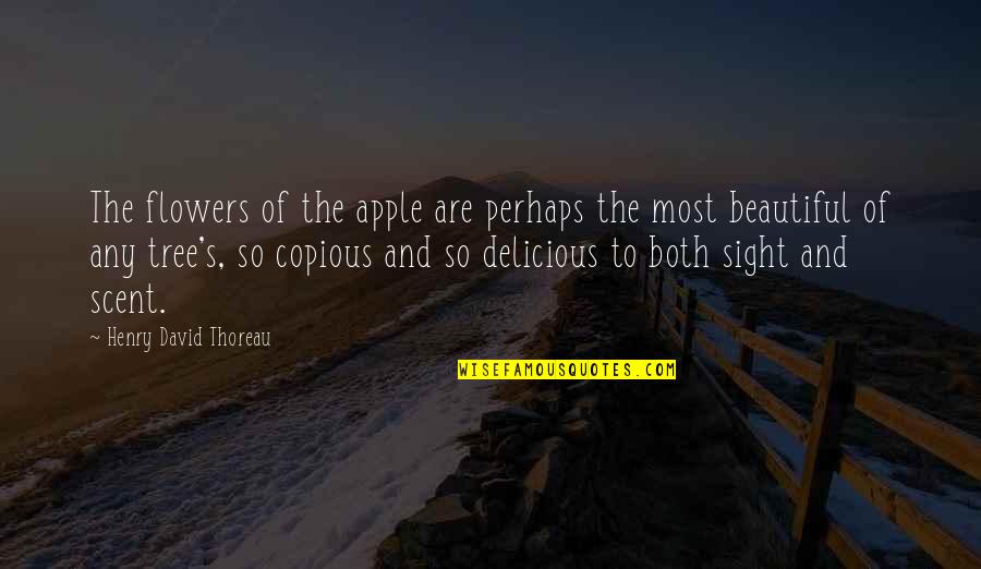 Beautiful Flowers Quotes By Henry David Thoreau: The flowers of the apple are perhaps the