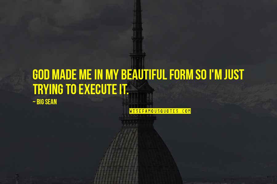 Beautiful God Quotes By Big Sean: God made me in my beautiful form so