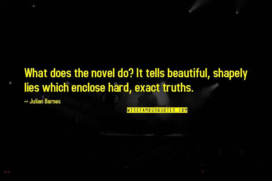 Beautiful Lies Quotes By Julian Barnes: What does the novel do? It tells beautiful, Beautiful Lies Quotes By Julian Barnes: What does the novel do? It tells beautiful,