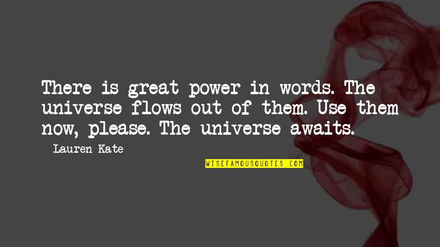 Beautiful Little Things Quotes By Lauren Kate: There is great power in words. The universe