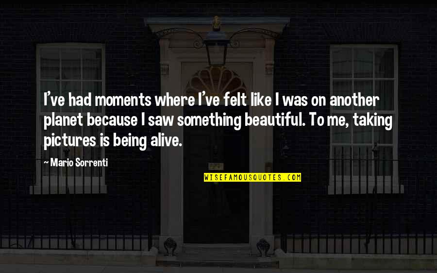 Beautiful Moments Quotes By Mario Sorrenti: I've had moments where I've felt like I