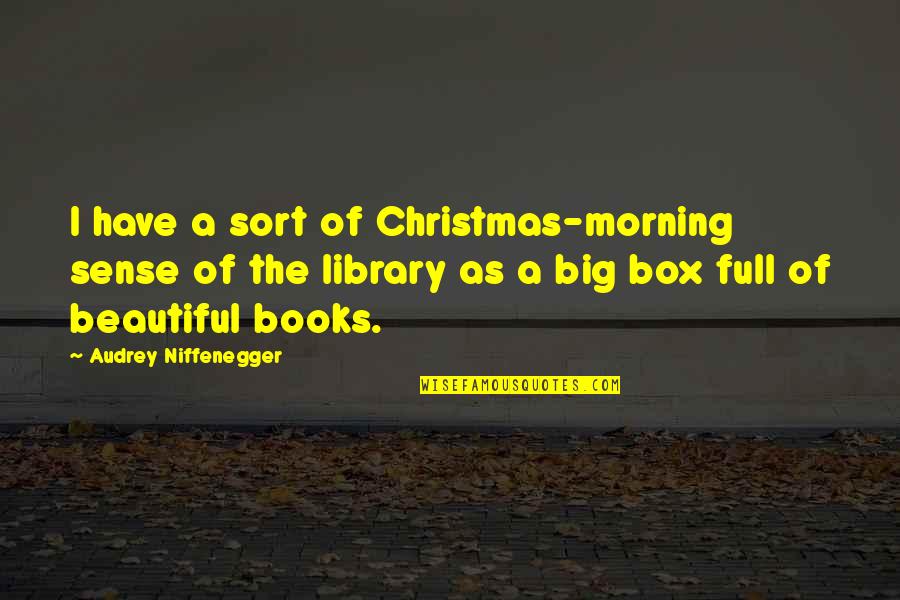 Beautiful Morning Quotes By Audrey Niffenegger: I have a sort of Christmas-morning sense of