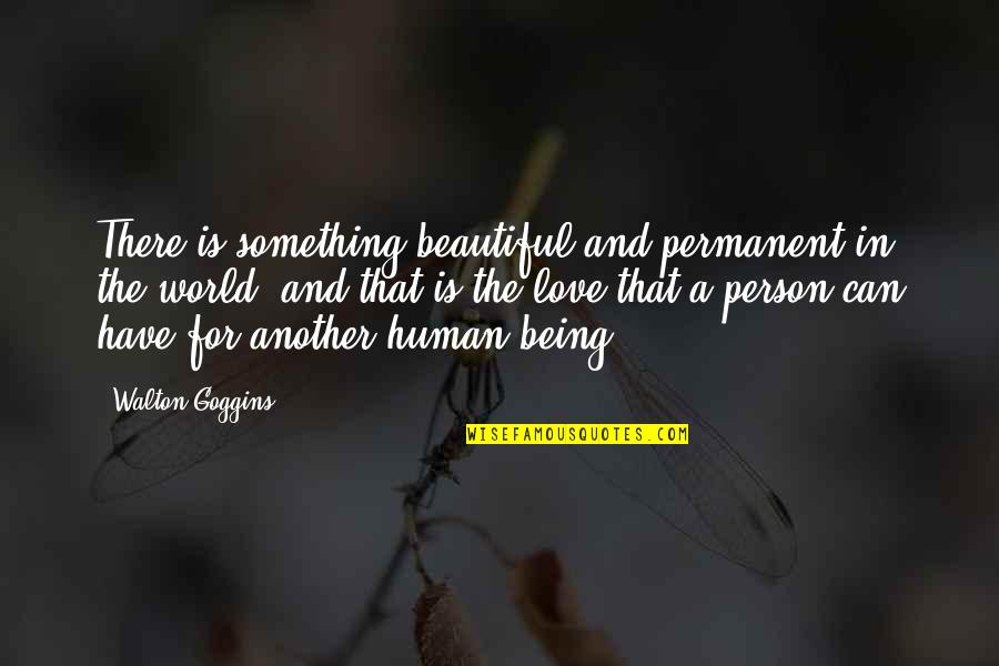 Beautiful Person Quotes By Walton Goggins: There is something beautiful and permanent in the