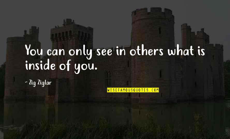Beautiful Place To Live Quotes By Zig Ziglar: You can only see in others what is Beautiful Place To Live Quotes By Zig Ziglar: You can only see in others what is