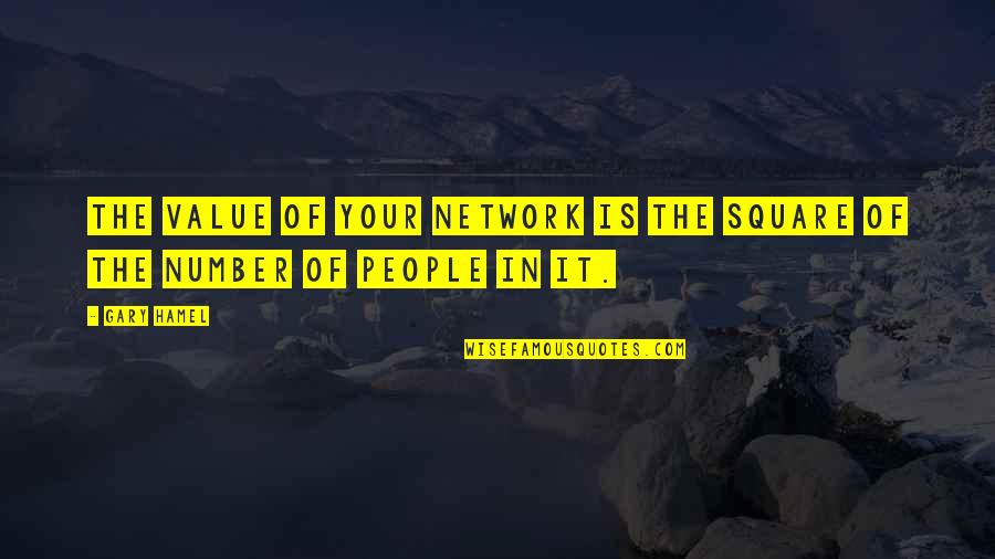 Beautiful Places In The World Quotes By Gary Hamel: The value of your network is the square