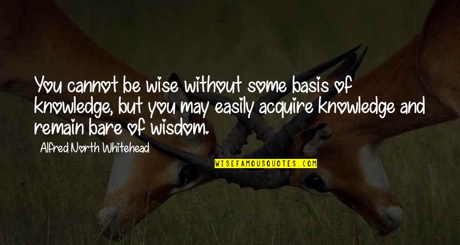 Beautiful Portrait Quotes By Alfred North Whitehead: You cannot be wise without some basis of