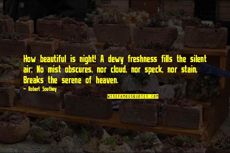 Beautiful Serene Quotes By Robert Southey: How beautiful is night! A dewy freshness fills