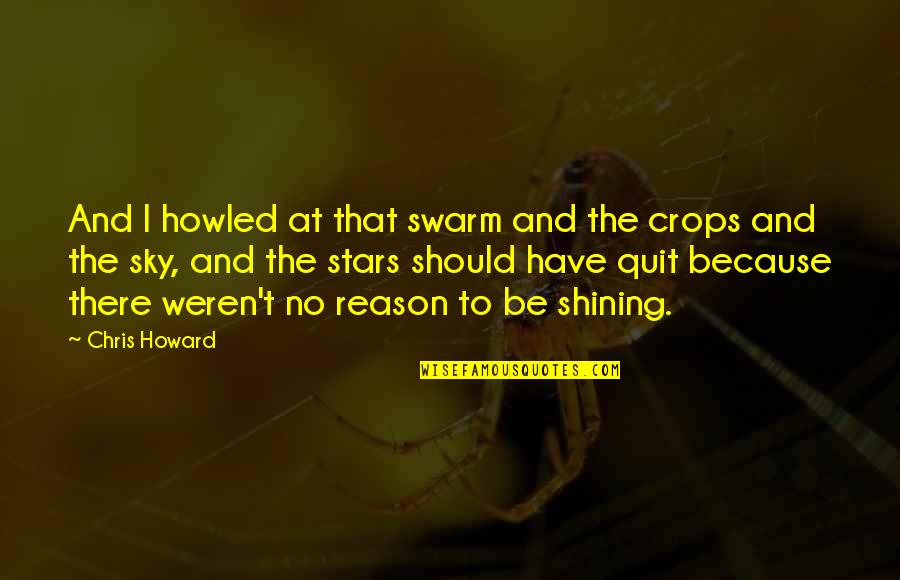 Beautiful Sky Quotes By Chris Howard: And I howled at that swarm and the
