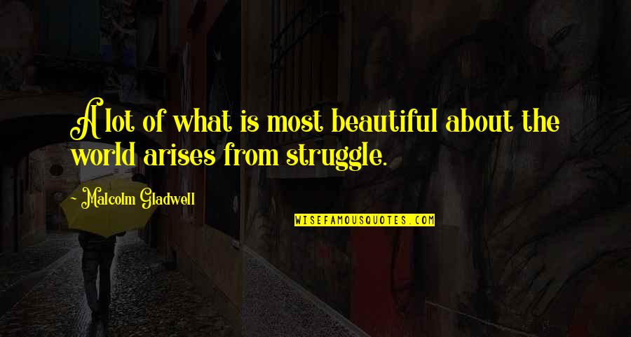 Beautiful Struggle Quotes By Malcolm Gladwell: A lot of what is most beautiful about