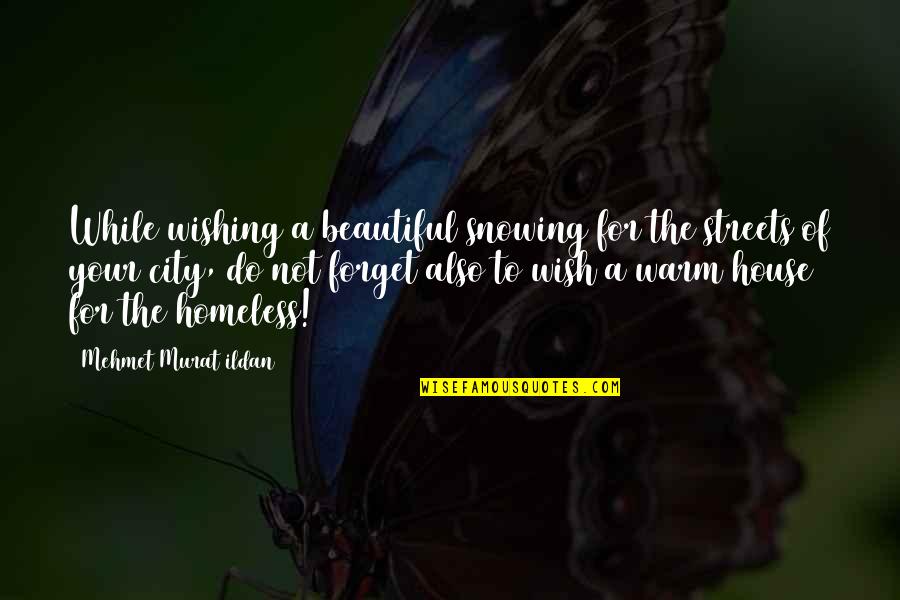 Beautiful The Quotes By Mehmet Murat Ildan: While wishing a beautiful snowing for the streets Beautiful The Quotes By Mehmet Murat Ildan: While wishing a beautiful snowing for the streets