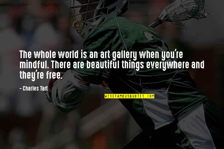 Beautiful Things Quotes By Charles Tart: The whole world is an art gallery when