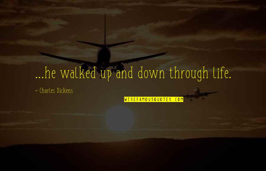 Beautiful Words Quotes By Charles Dickens: ...he walked up and down through life. Beautiful Words Quotes By Charles Dickens: ...he walked up and down through life.