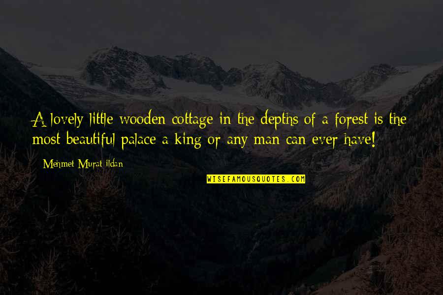 Beautiful Words Quotes By Mehmet Murat Ildan: A lovely little wooden cottage in the depths