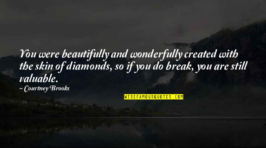 Beautifulgement Quotes By Courtney Brooks: You were beautifully and wonderfully created with the Beautifulgement Quotes By Courtney Brooks: You were beautifully and wonderfully created with the
