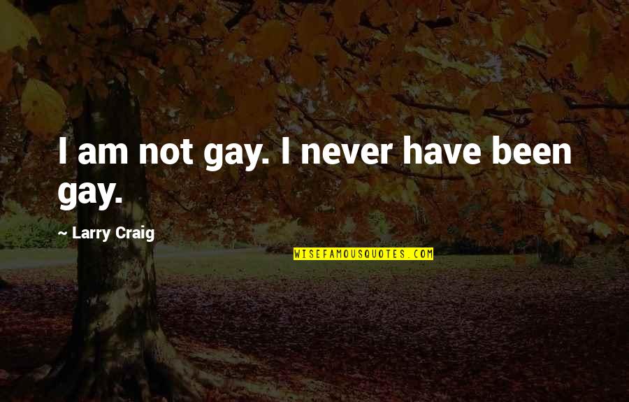 Beauty All Around Me Quotes By Larry Craig: I am not gay. I never have been