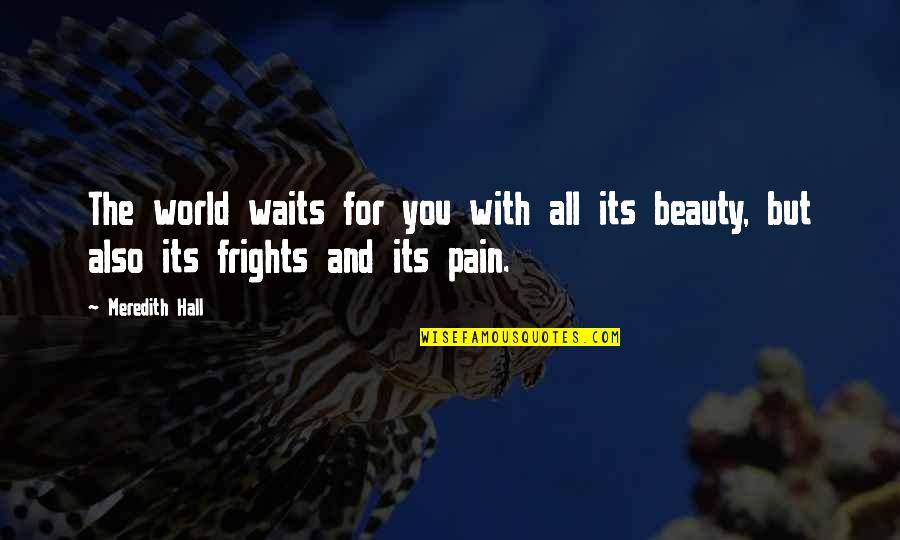 Beauty And Pain Quotes By Meredith Hall: The world waits for you with all its