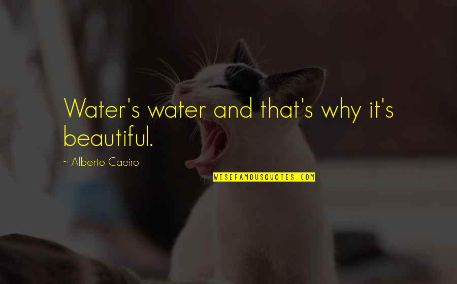 Beauty And Truth Quotes By Alberto Caeiro: Water's water and that's why it's beautiful.