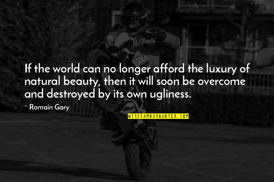 Beauty And Ugliness Quotes By Romain Gary: If the world can no longer afford the