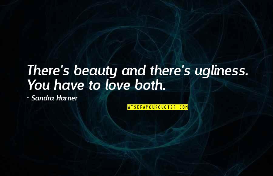 Beauty And Ugliness Quotes By Sandra Harner: There's beauty and there's ugliness. You have to