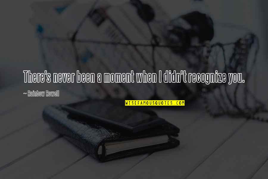 Beauty Blur Quotes By Rainbow Rowell: There's never been a moment when I didn't