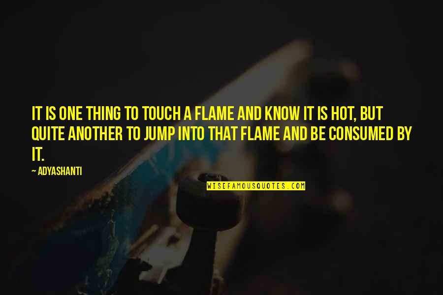 Beauty Defines Quotes By Adyashanti: It is one thing to touch a flame