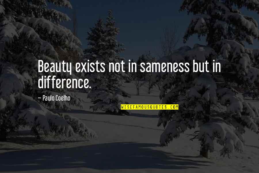 Beauty Exists Quotes By Paulo Coelho: Beauty exists not in sameness but in difference.