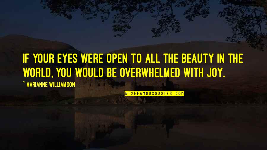 Beauty Eyes Quotes By Marianne Williamson: If your eyes were open to all the