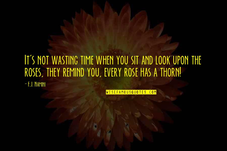 Beauty From Books Quotes By F.J. Namini: It's not wasting time when you sit and