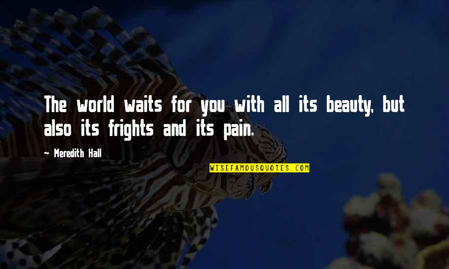 Beauty From Pain Quotes By Meredith Hall: The world waits for you with all its