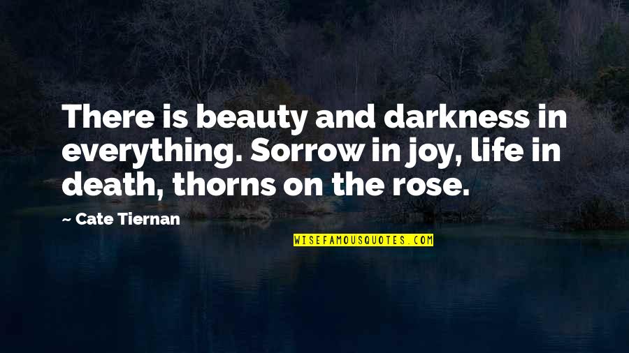 Beauty In Darkness Quotes By Cate Tiernan: There is beauty and darkness in everything. Sorrow