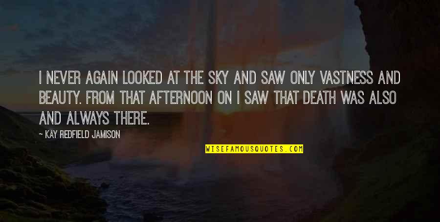 Beauty In Death Quotes By Kay Redfield Jamison: I never again looked at the sky and