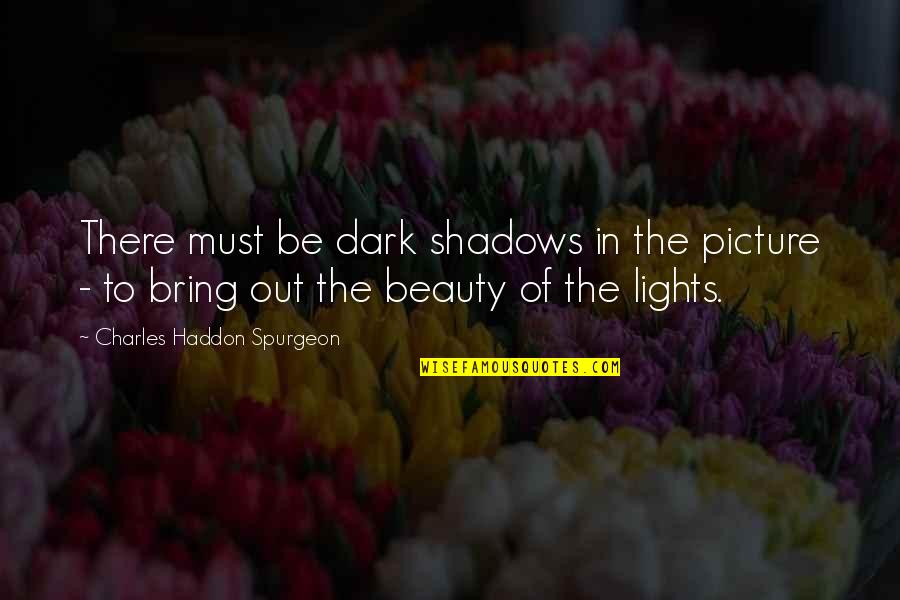 Beauty In The Dark Quotes By Charles Haddon Spurgeon: There must be dark shadows in the picture