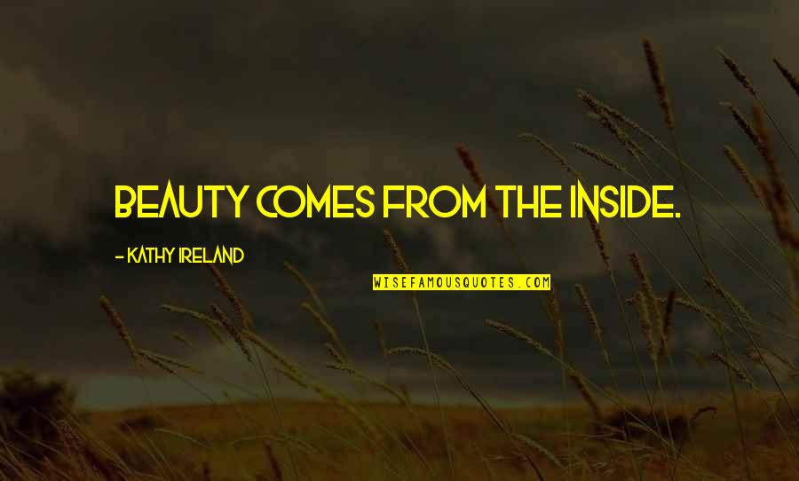 Beauty Is Inside You Quotes By Kathy Ireland: Beauty comes from the inside.