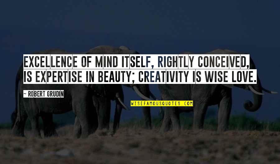 Beauty Itself Quotes By Robert Grudin: Excellence of mind itself, rightly conceived, is expertise