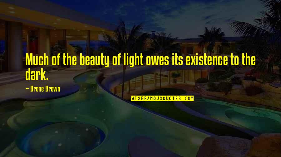 Beauty Light Quotes By Brene Brown: Much of the beauty of light owes its