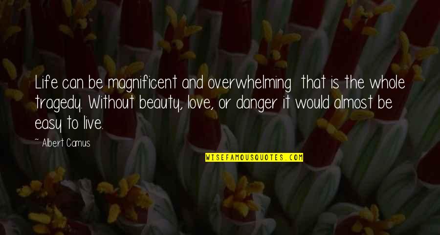 Beauty Love And Life Quotes By Albert Camus: Life can be magnificent and overwhelming that is